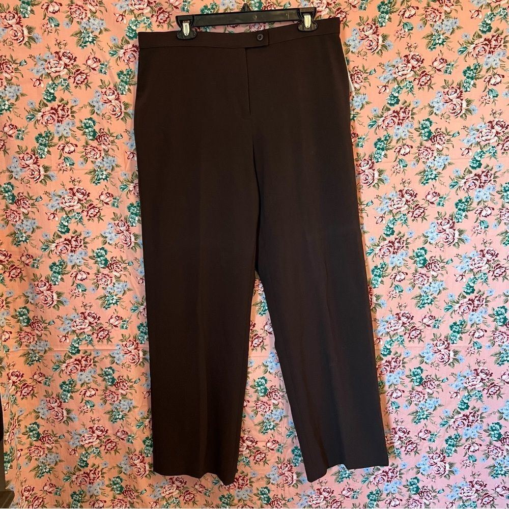 Rose Haggar NWT Brown Comfort Stretch Straight Leg Dress Pants Size 16 Average